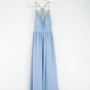 Azazie Dusty Blue Size 8 Formal Dress